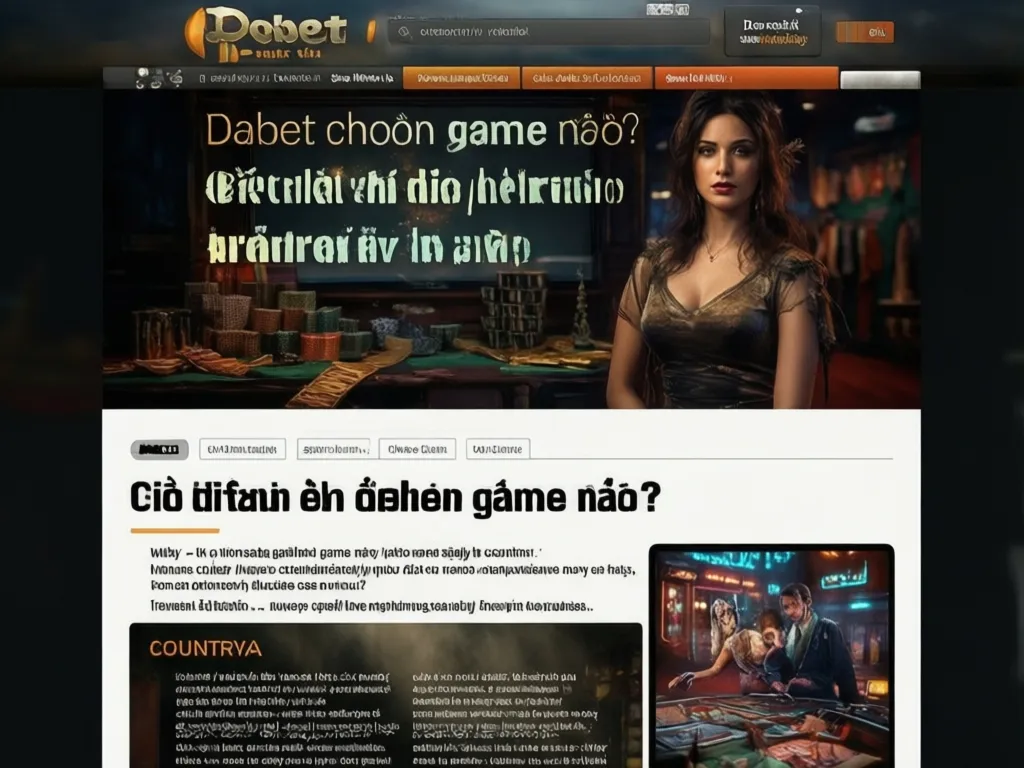 Chọn game Dabet